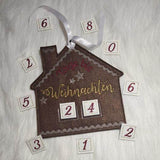 Stickdatei - Adventskalender Lebkuchenhaus - Sewando