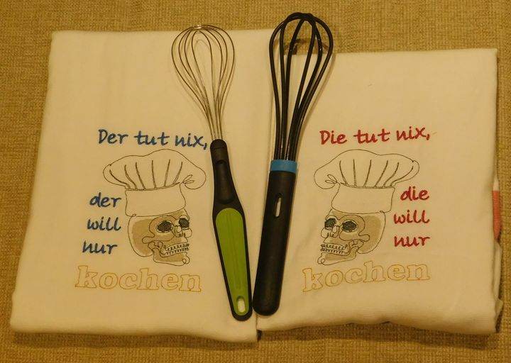 Stickdatei - Der/die tut nix, der/die will nur kochen - Sewando
