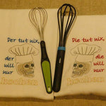 Stickdatei - Der/die tut nix, der/die will nur kochen - Sewando