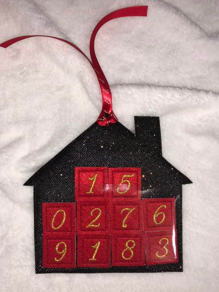 Stickdatei - Adventskalender Lebkuchenhaus - Sewando