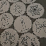 Stickdatei - Untersetzer Single Line Advent (24 Dateien) - Sewando