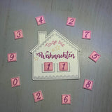 Stickdatei - Adventskalender Lebkuchenhaus - Sewando