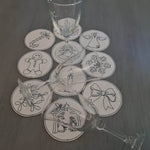 Stickdatei - Untersetzer Single Line Advent (24 Dateien) - Sewando
