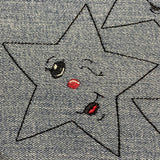 Stickdatei - 6 Sterne mit Gesicht (ITH und Doodle) - Sewando