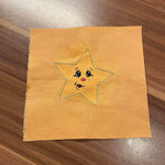 Stickdatei - 6 Sterne mit Gesicht (ITH und Doodle) - Sewando