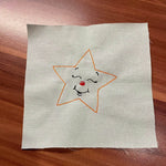 Stickdatei - 6 Sterne mit Gesicht (ITH und Doodle) - Sewando