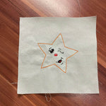 Stickdatei - 6 Sterne mit Gesicht (ITH und Doodle) - Sewando
