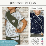 Schnittmuster Shirt für Jungen Fran Gr. 74-164 - Sewando