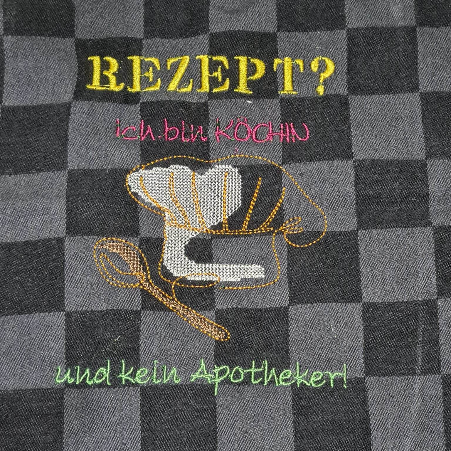 Stickdatei - Rezept? Ich bin Koch/Köchin und kein/e Apotheker/in - Sewando