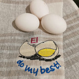 Stickdatei - Spruch "Ei do my best"
