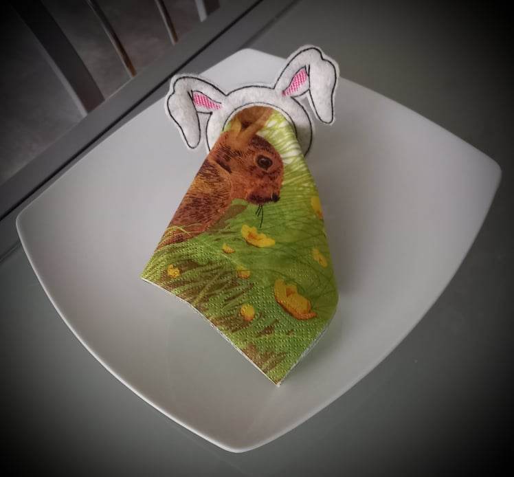 Stickdatei Serviettenring BUNNY - Sewando
