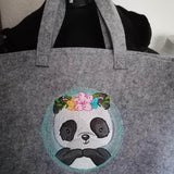 Panda Stickdatei – niedliches Tiermotiv für Kleidung & Kinderzimmer - Sewando