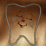 Stickdatei - 6 Zähne mit Gesicht (ITH und Doodle) - Sewando