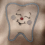 Stickdatei - 6 Zähne mit Gesicht (ITH und Doodle) - Sewando