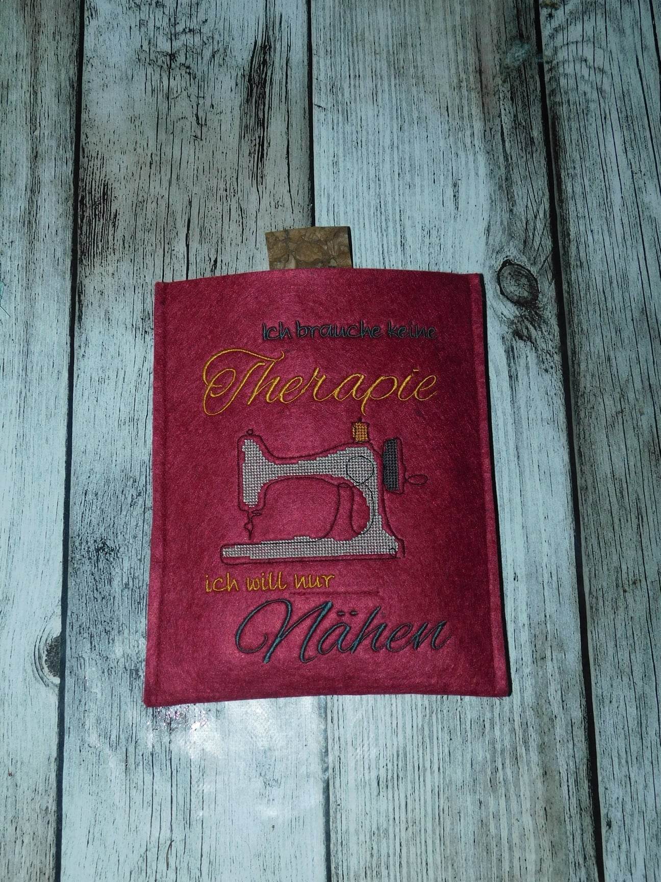 Stickdatei Schild - Therapie NÄHEN - Sewando