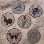 Stickdatei 16 Untersetzer Ostern - Single Line - Sewando