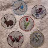 Stickdatei 16 Untersetzer Ostern - Single Line - Sewando