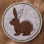 Stickdatei 16 Untersetzer Ostern - Single Line - Sewando