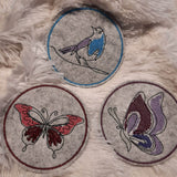 Stickdatei 16 Untersetzer Ostern - Single Line - Sewando