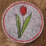 Stickdatei 16 Untersetzer Ostern - Single Line - Sewando