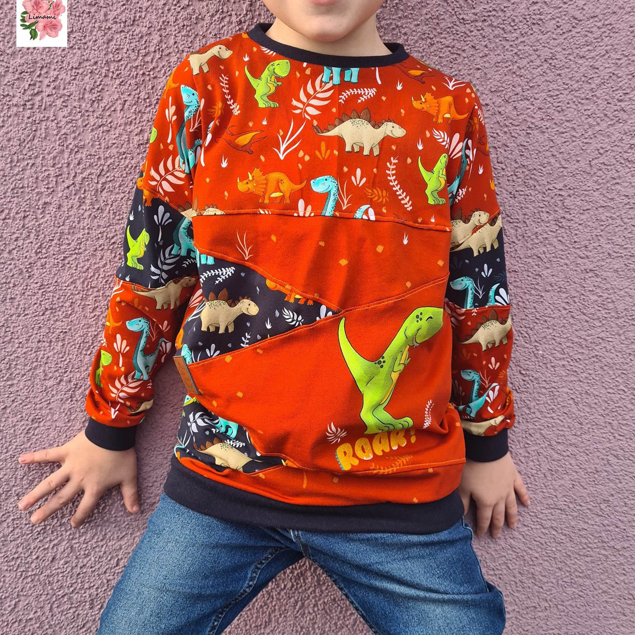 Schnittmuster Hoodie Mighty X Kross Gr.122 - 176 - Sewando