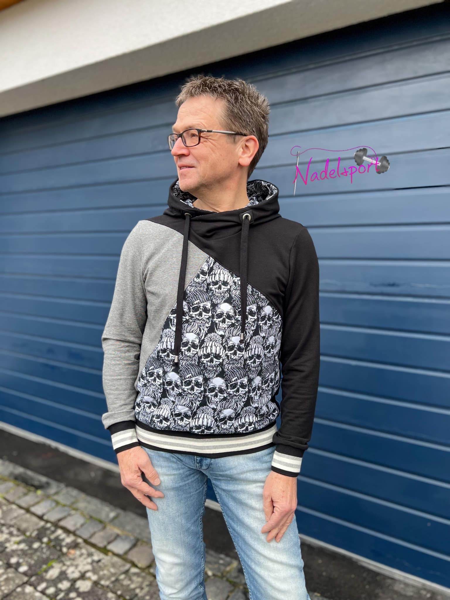 Schnittmuster Hoodie SCHIO MEN Gr. XS-XXXL : - Sewando