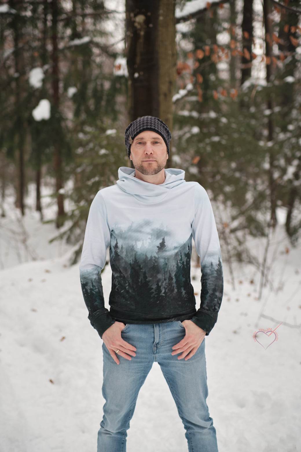 Schnittmuster Hoodie SCHIO MEN Gr. XS-XXXL : - Sewando