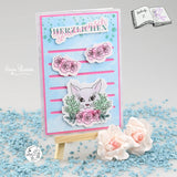 Digiset Blumenkatze Plotten, Sublimation, Drucken, Digistamp - Sewando