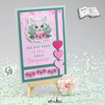 Digiset Blumenkatze Plotten, Sublimation, Drucken, Digistamp - Sewando