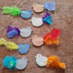 Stickdatei - ITH Blumenstecker / Stabfiguren Hase, Schmetterling und Vogel - Sewando