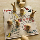 Stickdatei - LUDO Spiel "Ostern" für 3 Personen (in 3 Größen)