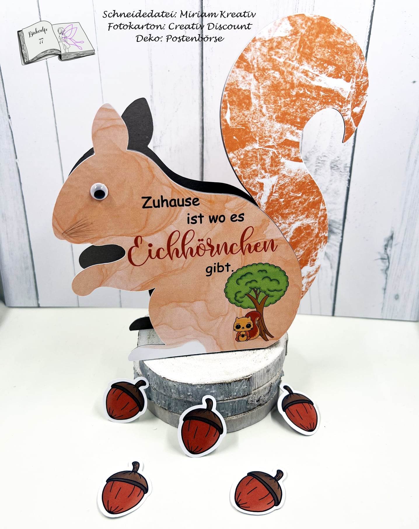 Digiset Eichhörnchen Puschel Plotten, Sublimation, Drucken, Digistamp - Sewando