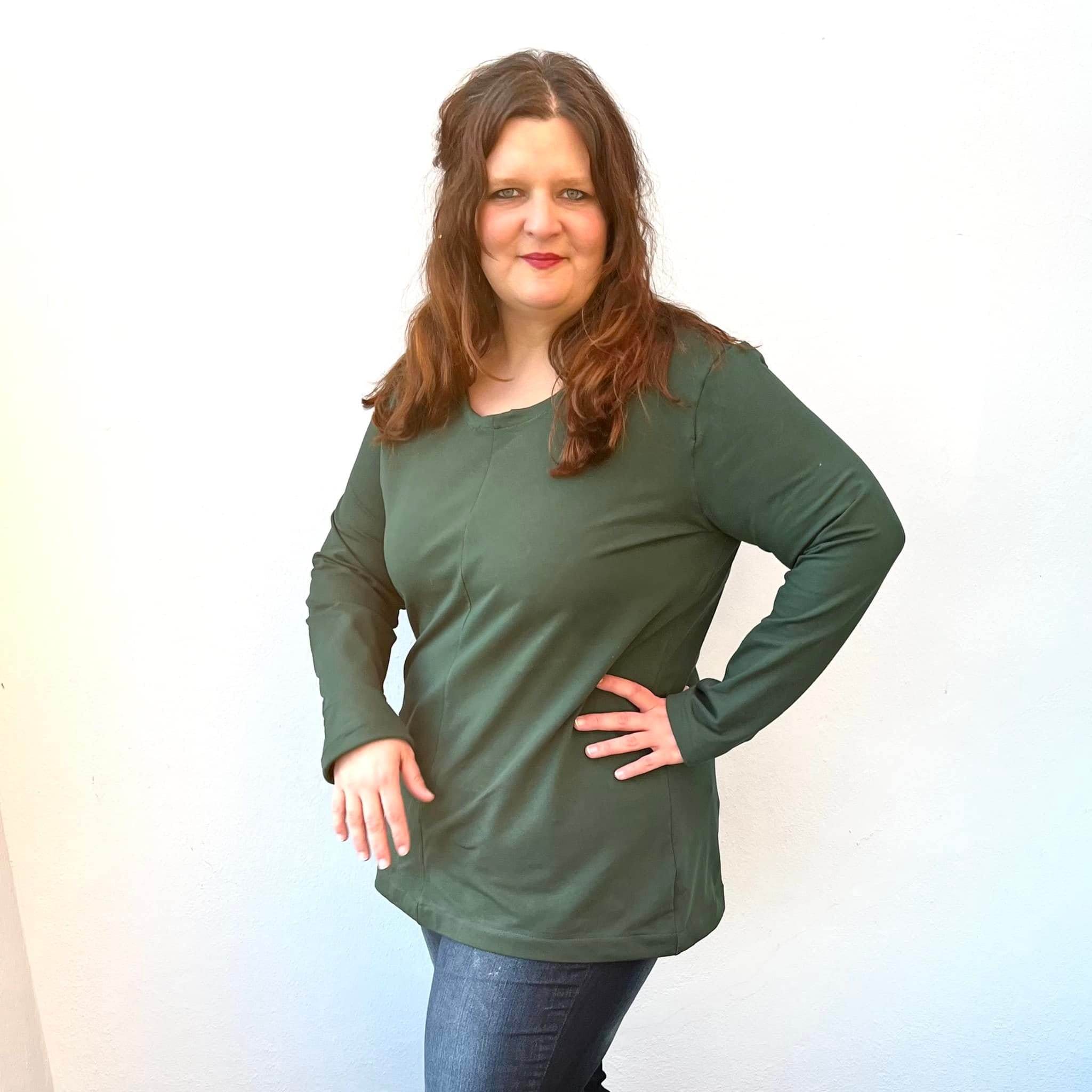 Schnittmuster Emmas All-in-one-Shirt Größe 32 – 50 - Sewando
