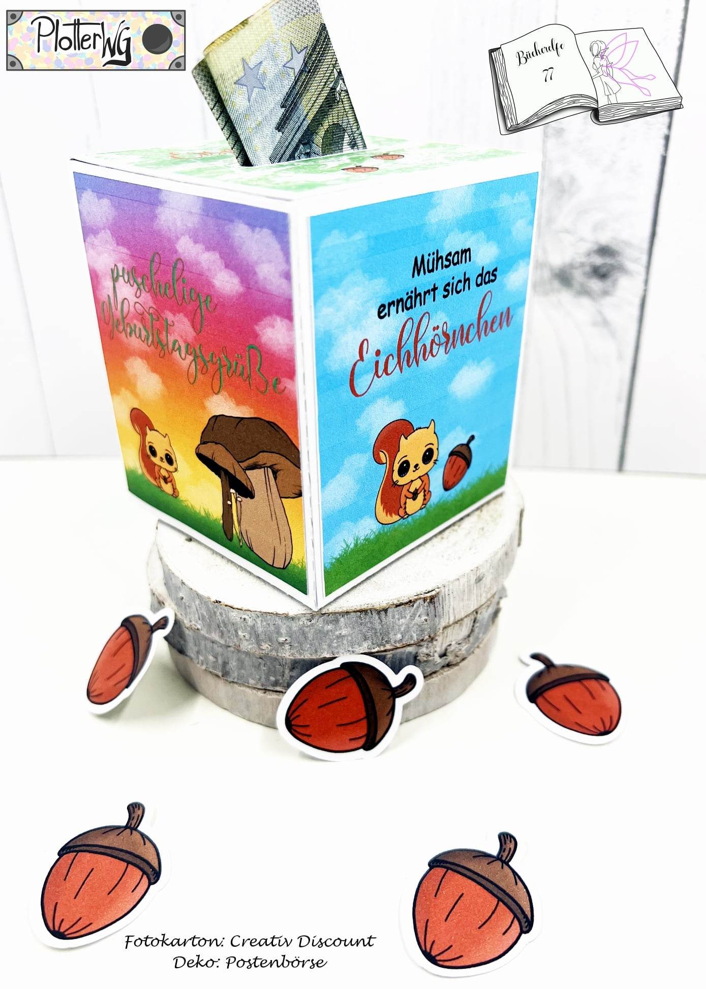 Digiset Eichhörnchen Puschel Plotten, Sublimation, Drucken, Digistamp - Sewando