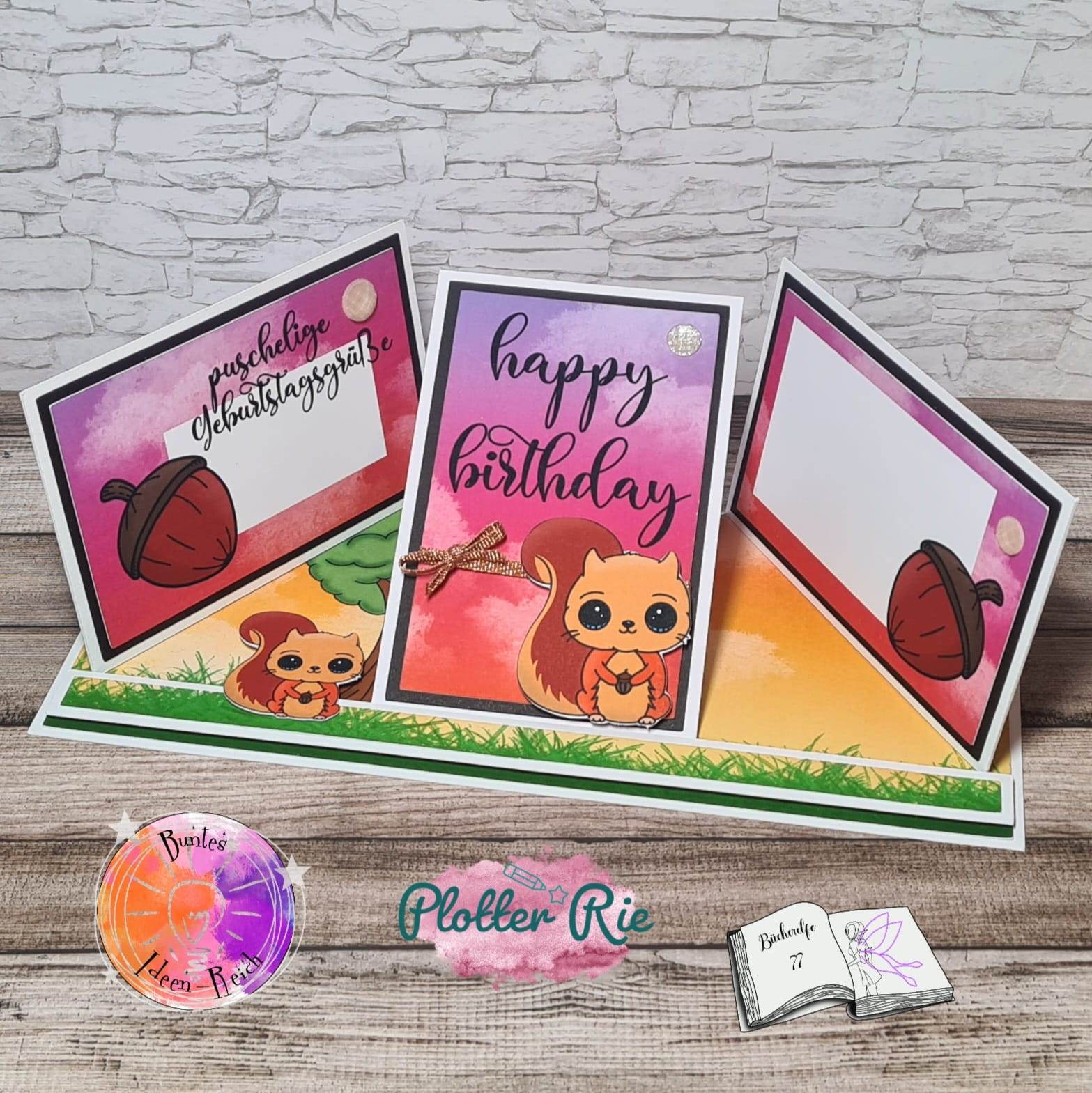Digiset Eichhörnchen Puschel Plotten, Sublimation, Drucken, Digistamp - Sewando
