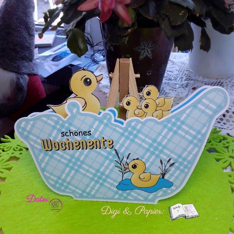 Plotterdatei Ente gut alles gut, Plotterdatei, Sublimation, Digistamp, Digipaper - Sewando