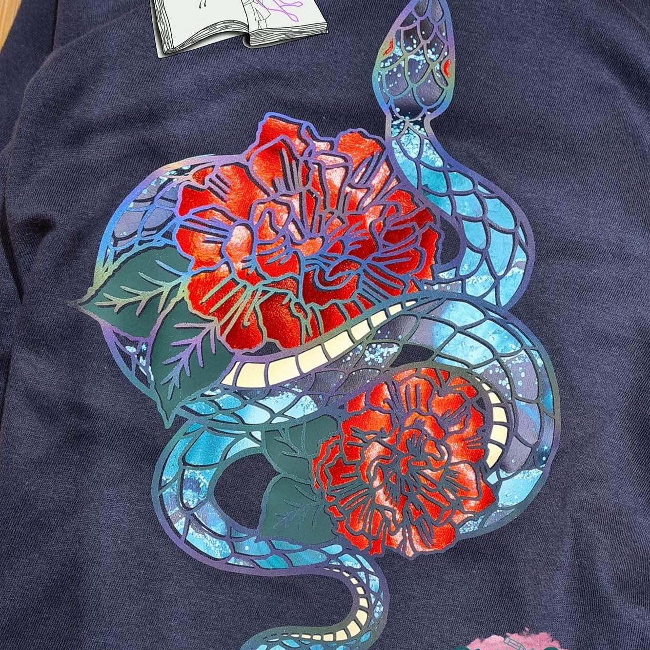 Digiset Schlange mit Nelken Sublimation, Digistamp, Digipaper - Sewando