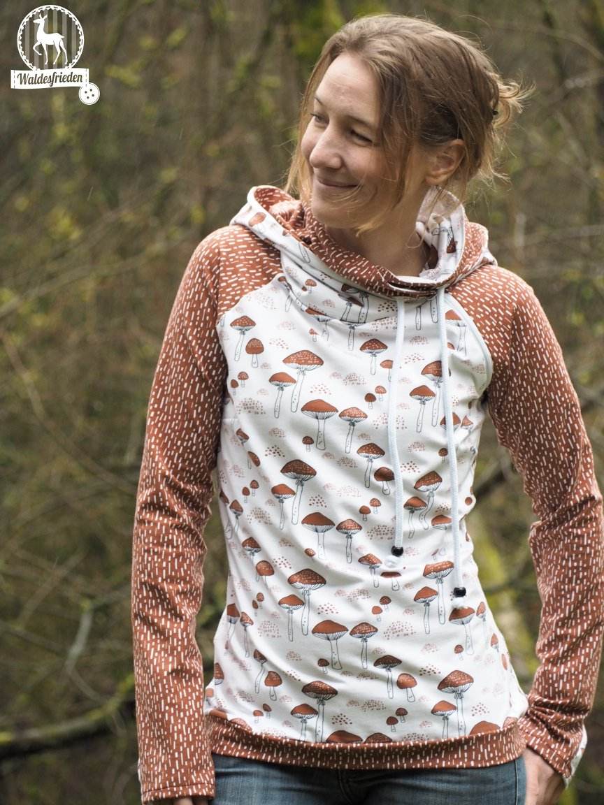 Raglan-Hoodie Kaja Gr. 32-50 inkl. Beamerdatei - Sewando