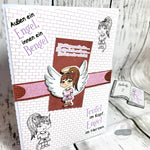 Digiset (B)Engeline Digistamp, Digipaper, Plotterdatei, Sublimation, Druck - Sewando