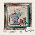 Plotterdatei Elefantenbaby, Sublimation, Digistamp, Digipaper - Sewando
