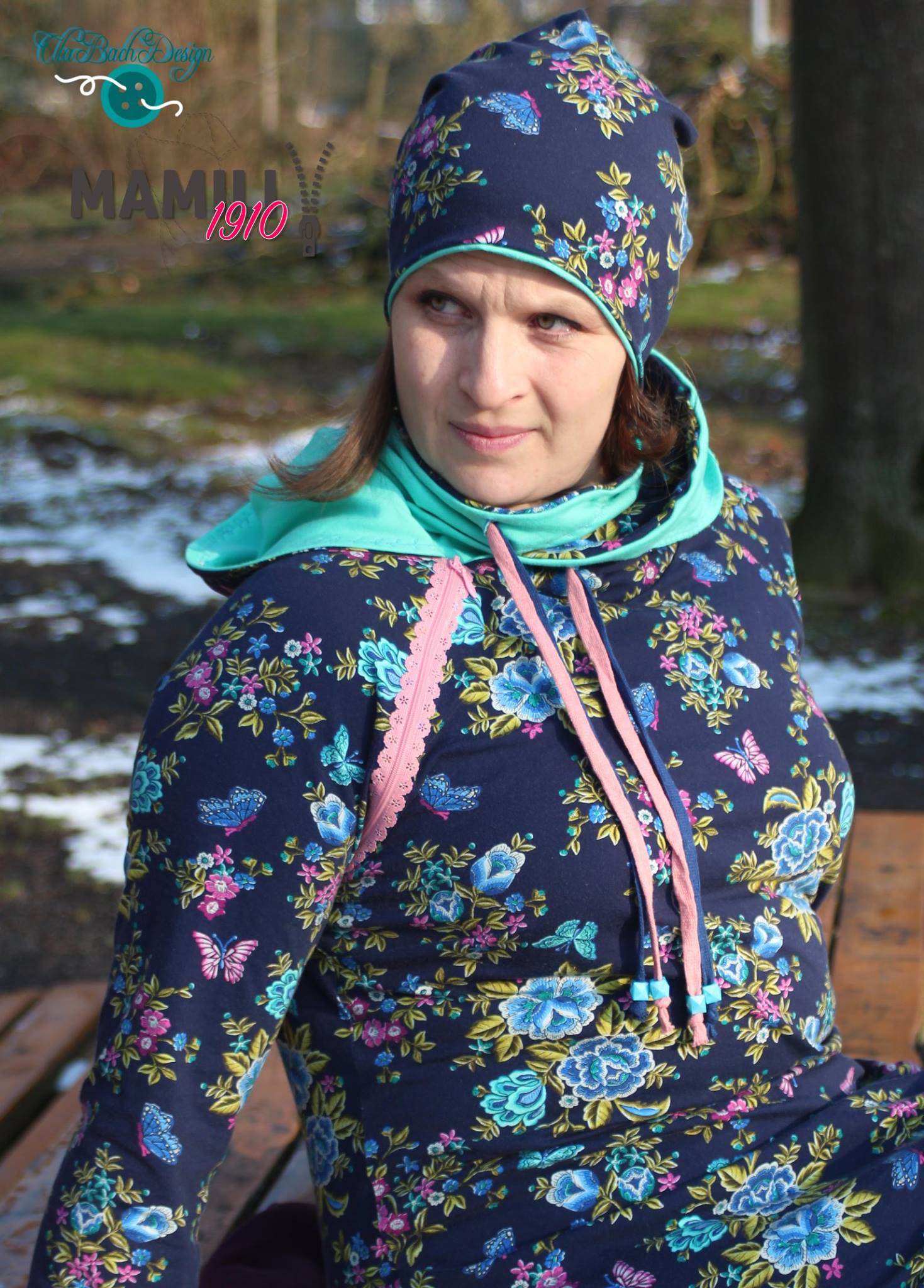 Raglan-Hoodie Kaja Gr. 32-50 inkl. Beamerdatei - Sewando