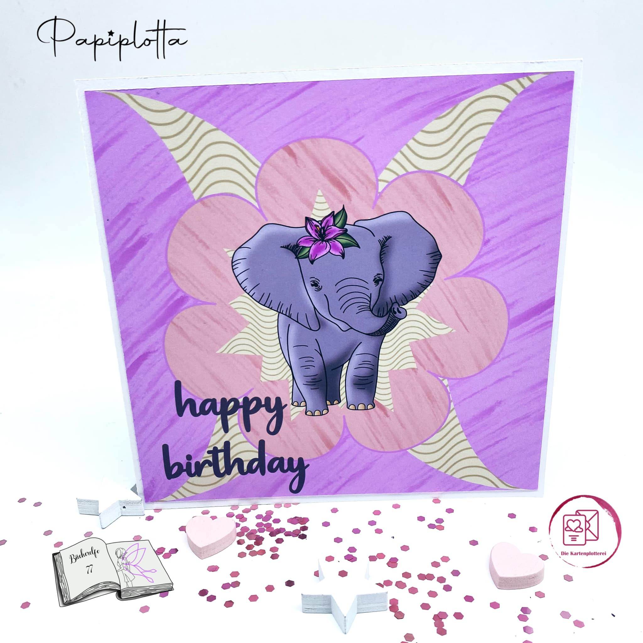 Plotterdatei Elefantenbaby, Sublimation, Digistamp, Digipaper - Sewando