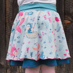 Schnittmuster und Nähanleitung Kinderrock Röckchen Elerara Drehrock Gr. 80–164 - Sewando
