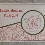 Stickdatei - Mugrug-Set "Schön, dass es Dich gibt" Stickdatei (4 Motive)