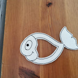 Stickdatei - Serviettenring "Lachender Fisch"