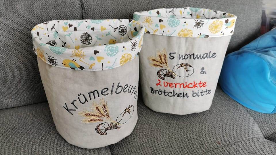 Stickdatei - Sprüche mit Brotmotiven - Sewando