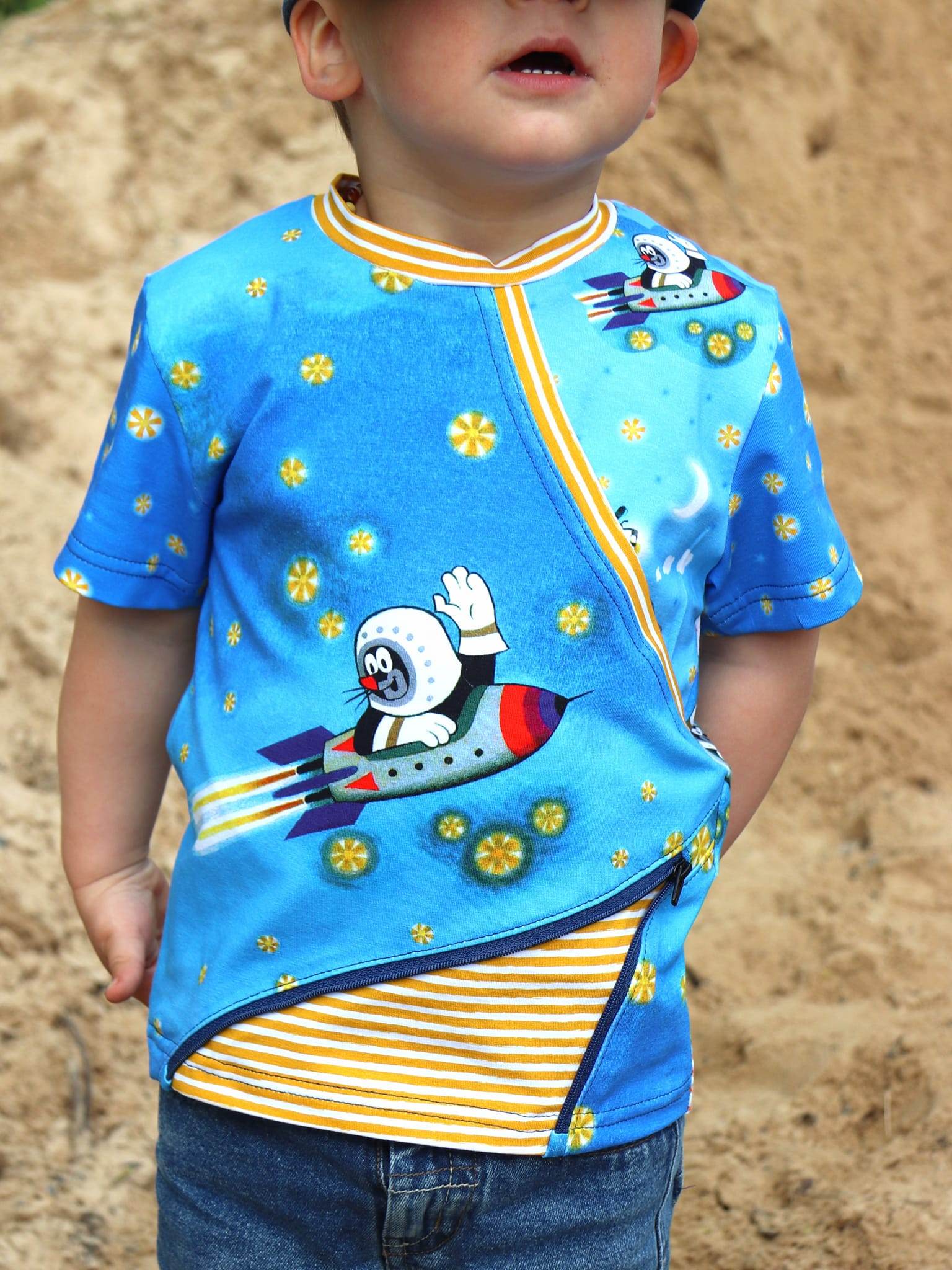 Schnittmuster Hoodie/Shirt Swante Mini Gr. 80-122 inkl. Beamerdatei: - Sewando