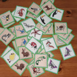 Stickdatei - Spiel "MEMO" mit 20 Paaren (Single Line)