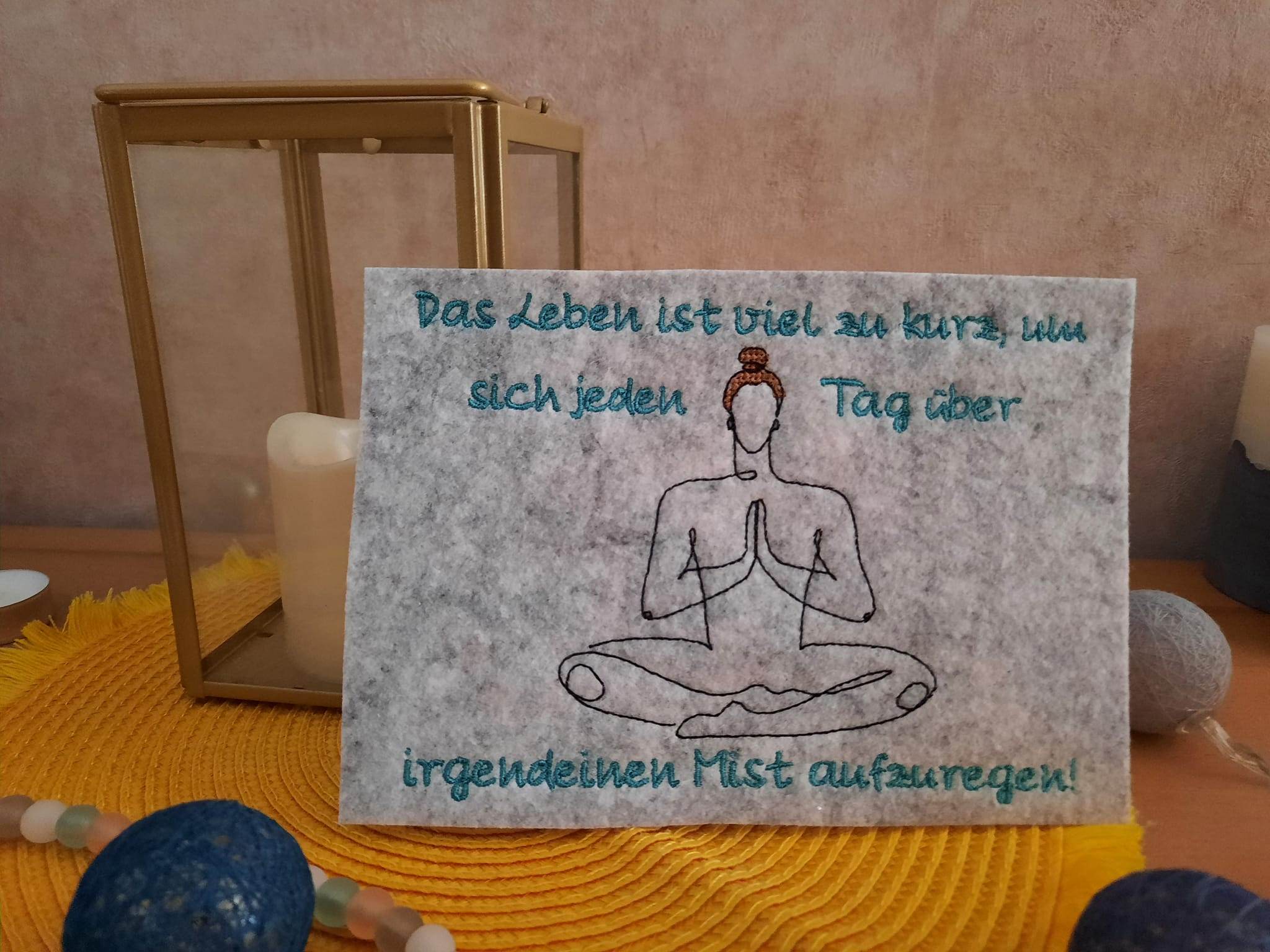 Stickdatei - Yoga - Sprüche - Sewando