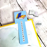 Digiset Bücherwurm Plotterdatei, Sublimation, Digistamp, Digipaper - Sewando